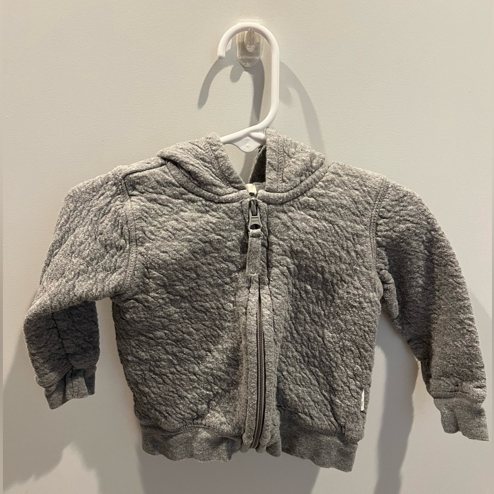 Burt’s Bees Baby Quilted Gray Hoodie